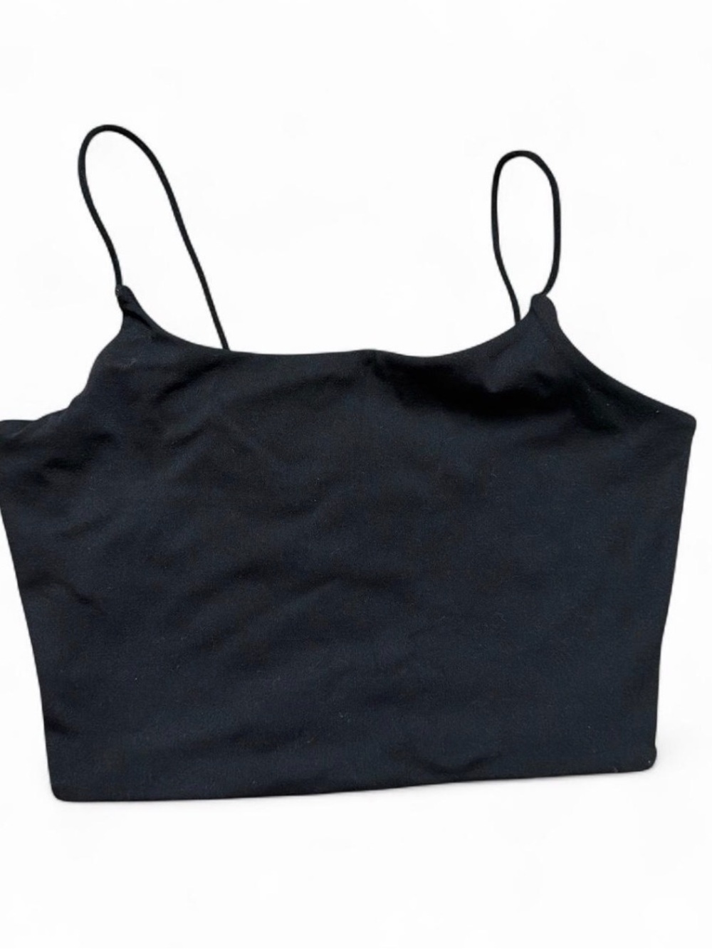 Garage Black Spaghetti-Strap Crop Top